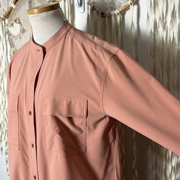 Prana Railay Button Down Long Sleeve Tunic Top Relaxed Fit M - Picture 3 of 15